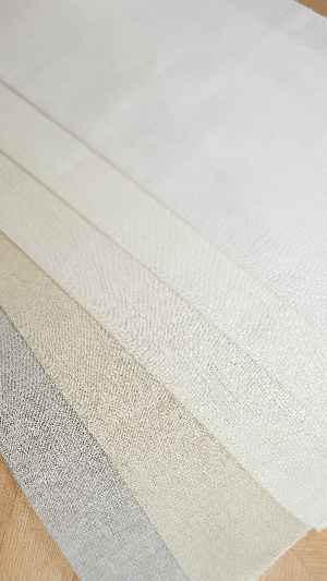 Ekru Düz Tül Perde, Ağır Gramajlı Premium Seri, Eteği Kurşunlu