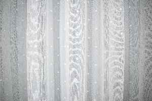 Puantiyeli Örme Tül Perde- Ekru