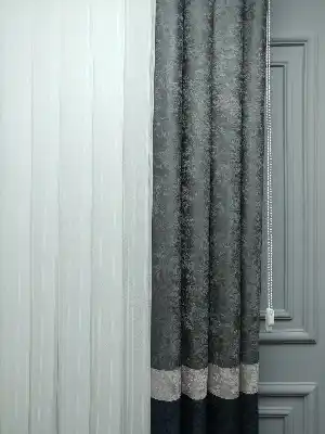 2021 Sezonu - Tül Dikey Zebra Perde - Fon Kumaşlı Tül Dikey Perde - Stor Tül Perde Hepsi Birarada- Ekru