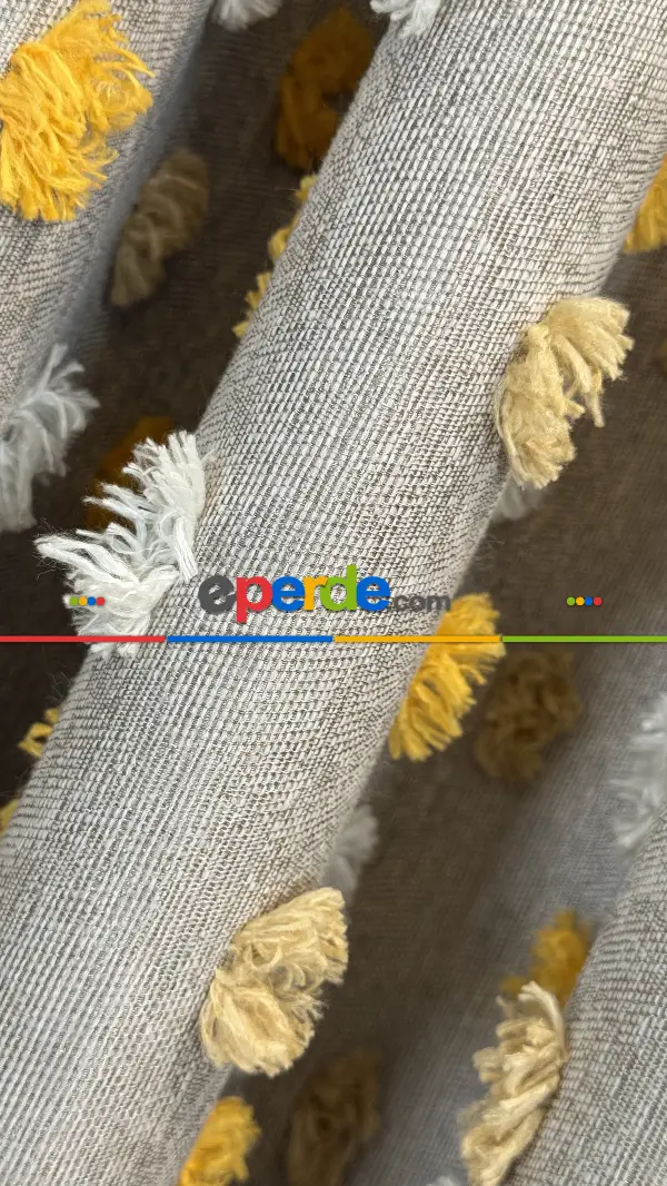 Ponponlu Jakar Dokuma Fon Perde 70cm X 1cm 