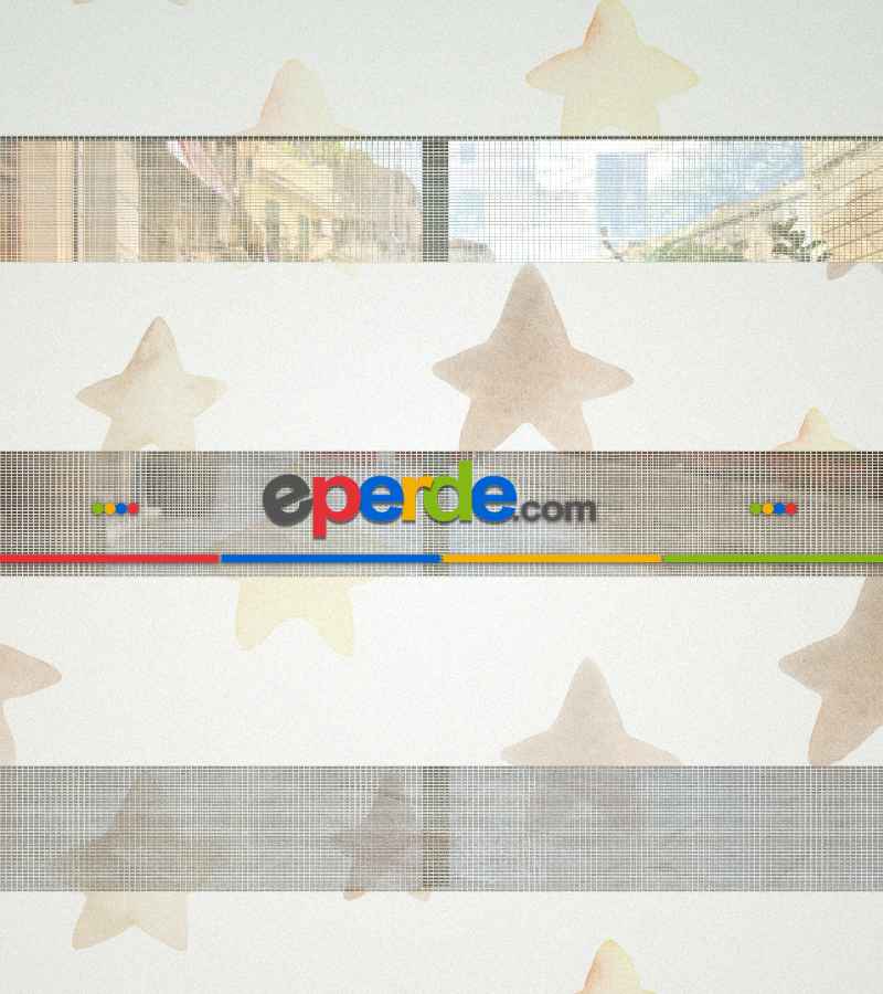 Yıldız Desenli Baskılı Zebra Perde- Çok Renkli