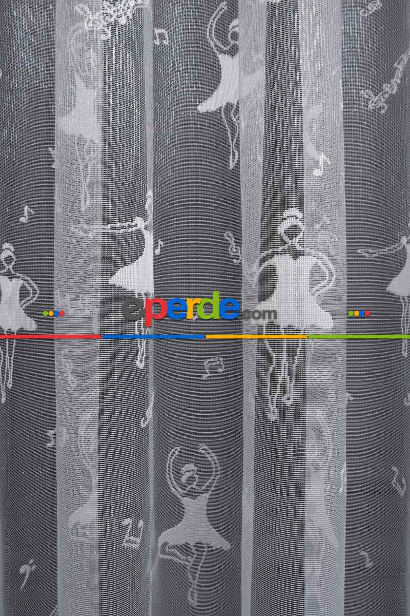 Balerin Modeli Kız Cocuk Odası Tül Perde