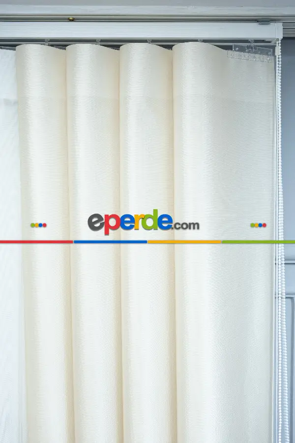 Lens Akıllı Dikey Tül Perde Versace-44- Çok Renkli 2