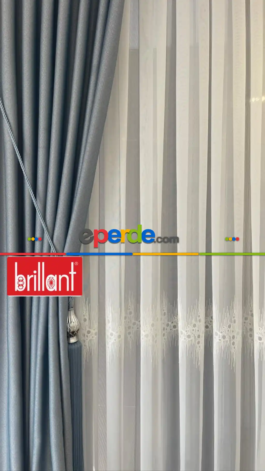 Salon Tül Perde - Brillant Nakışlı Şerit 2023 Sezonu