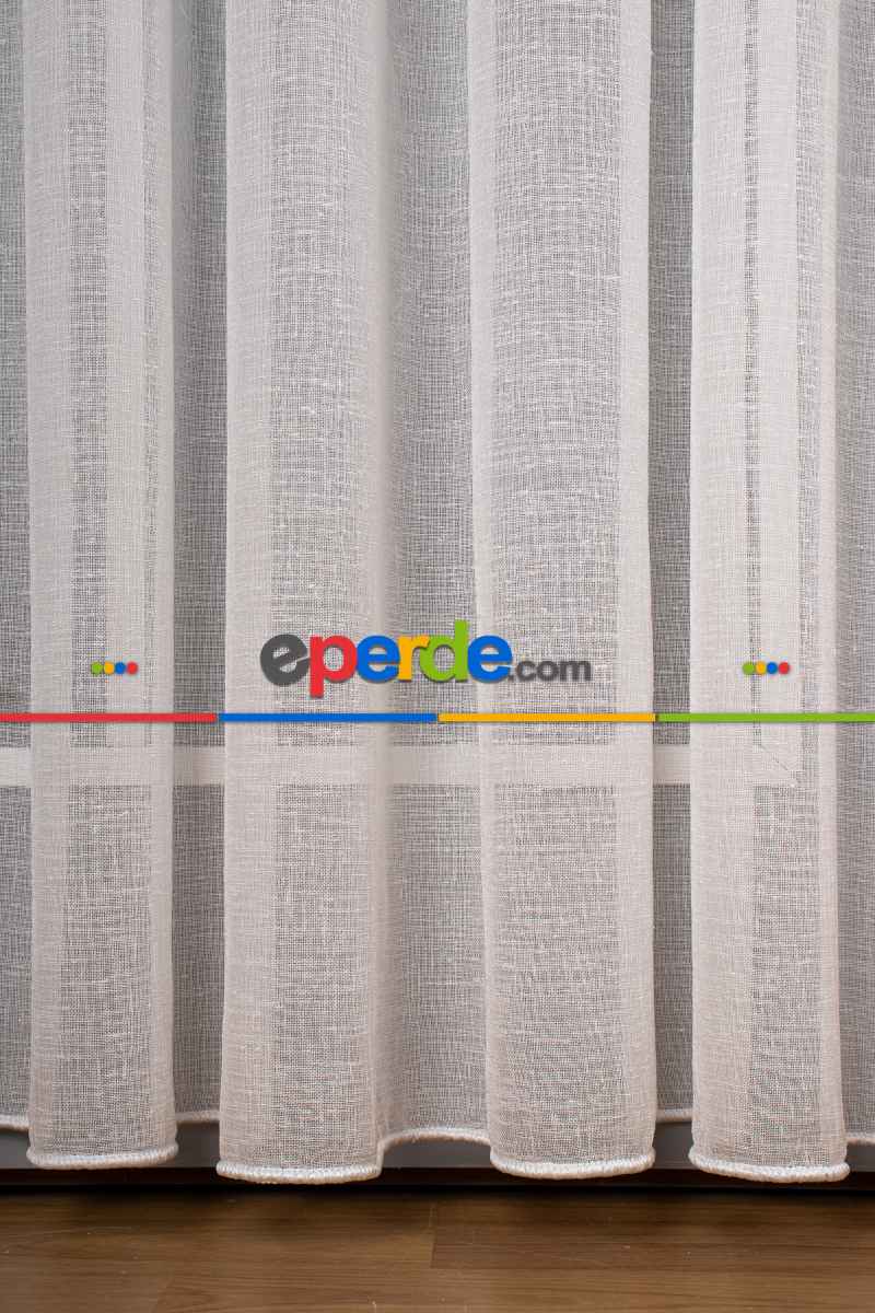 Salon Tül Modelleri - Keten Düz Tül Perde