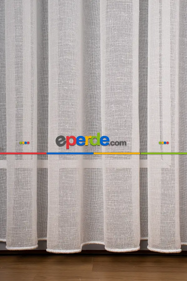 Salon Tül Modelleri - Keten Düz Tül Perde