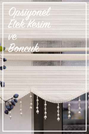 Plise Zebra Perde (1.kalite %100 Orijinal Ürün)- Beyaz-ekru