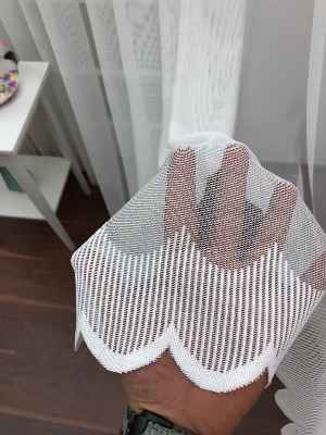 Özel Örme Dokulu Tül Perde 100% Orjinal Ürün- Ekru