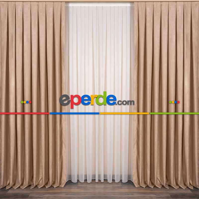 Soft Fon Perde Toprak- Acı Kahve