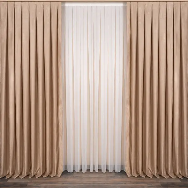 Salon Soft Fon Perde Toprak- Acı Kahve