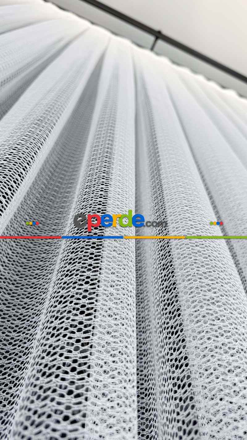 Yatak Odası - Ekru File Tül Perde