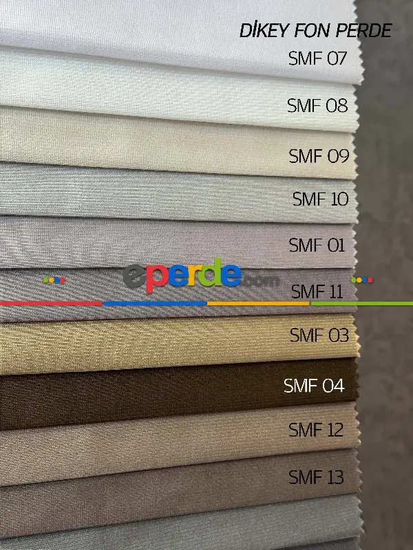 Brillant Akıllı Tül Perde, 20 Farklı Renkli Tül Dikey Zebra Perde 1. Kalite