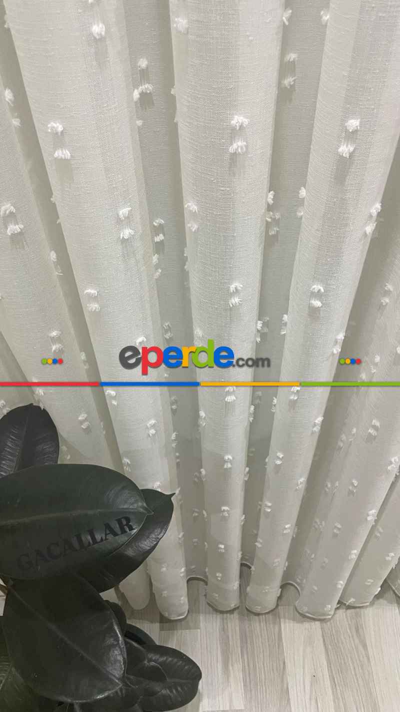 Platinum Şık Ürün Serisinden 1/3 Sık Pileli Orjinal Monaliza Tül Perde Ütü İstemez Ağır Gramajlı