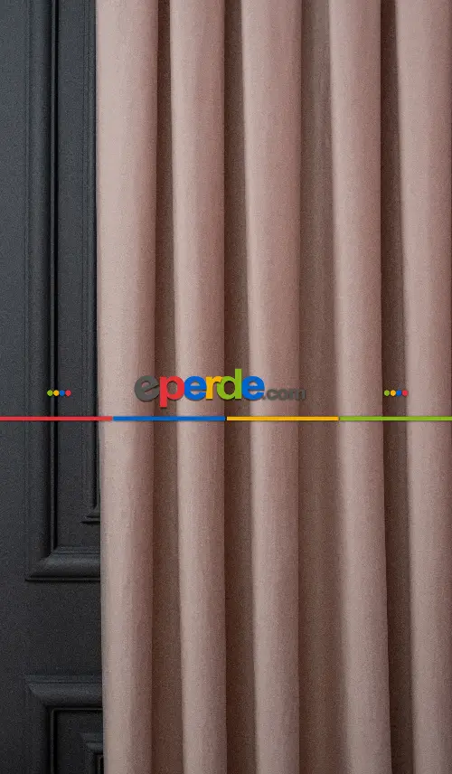 İthal Kadife Fon Perdelik Geniş Enli ( Pudra )