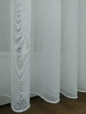 Perdeks Home Tül Perde 04 Lux Series- Ekru - Kurşunlu Tül