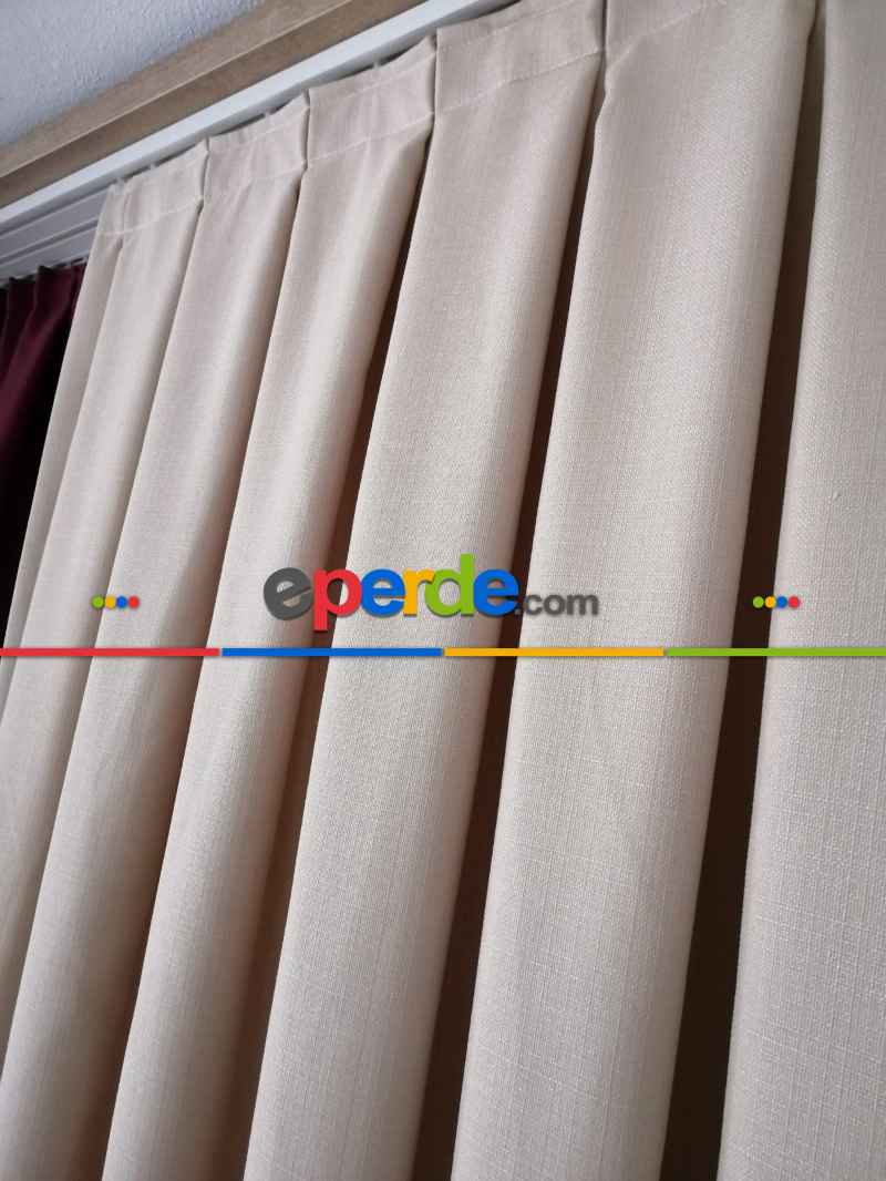 Milpa Keten Düz Fon Perde - 32 Renk Seçekli