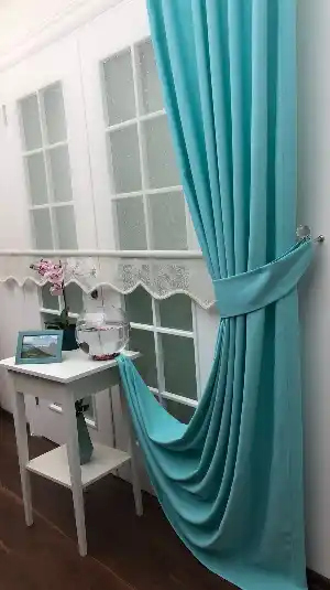 Turkuaz Renk Düz Fon Perde- Turkuaz Yeşili Ara Renk-turkuaz