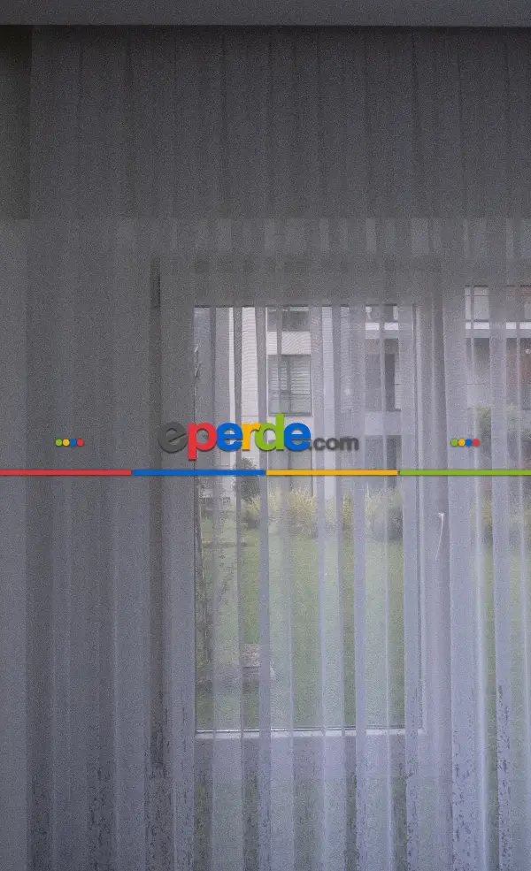 Modern Desenli Beyaz Renkli Örme Tül Perde Yüksek Kalite Bt 1771