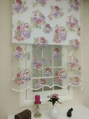 Çift Sistem Tül Stor Perde Clısson Series 1654- Yeşil-pembe-gül Kurusu-eflatun