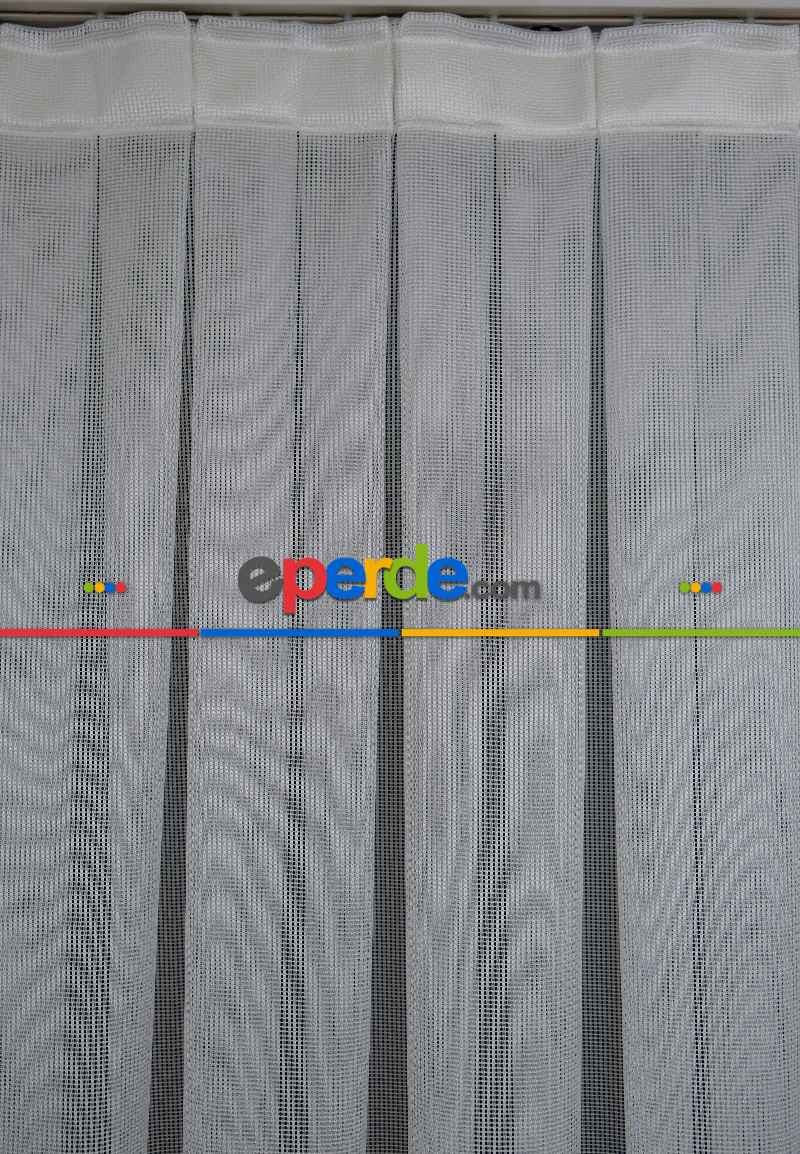 Salon Tül - Krem Renkli Kedi Tırmalamalarına Dayanaklı Tül Perde