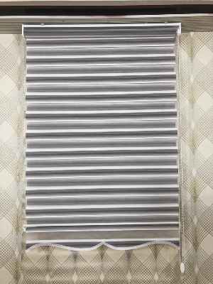 Salon Zebra - Jakarlı Zebra Perde Bdz-03- Gri-Füme-Antrasit-Krem Açık