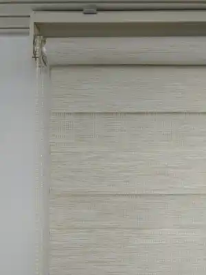 Krem Düz Bambu Zebra Perde- Krem