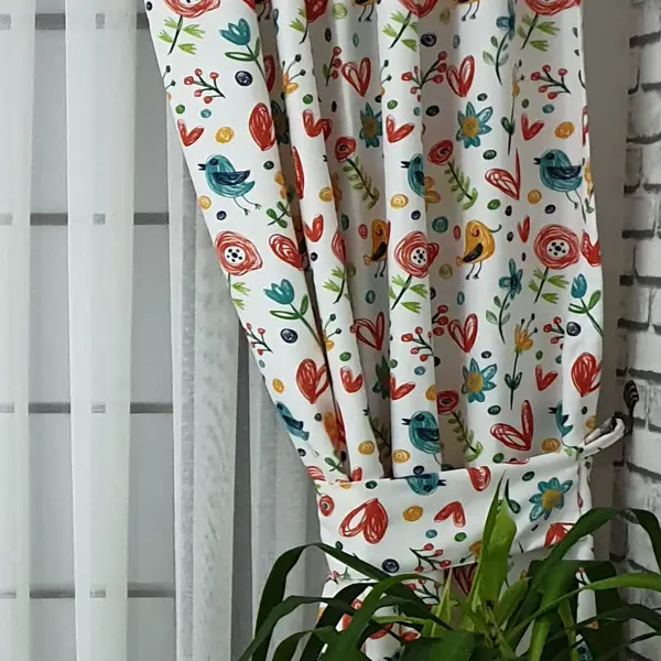 Çocuk Odası Fon Perde Evm437 _c - Kumaşı Kalındır Duck Bezi Değildir.- Yeşil-Mavi-Sarı-Beyaz-Pembe-Çok Renkli