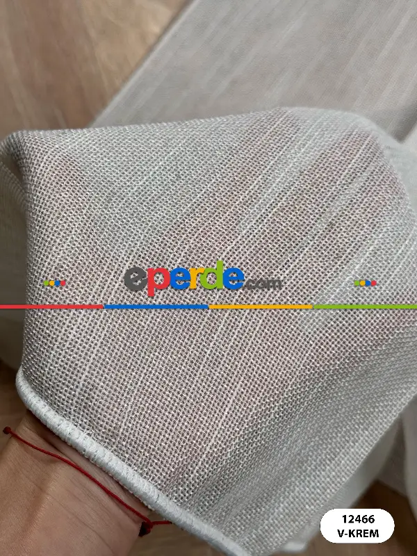 Etek Ucu Damask Nakışlı Düz Tül Perde, Özel Dokuma Premium Seri