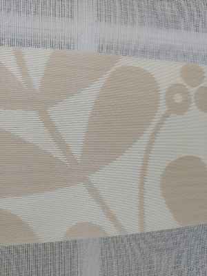 Jakarlı Zebra Perde- Kahverengi