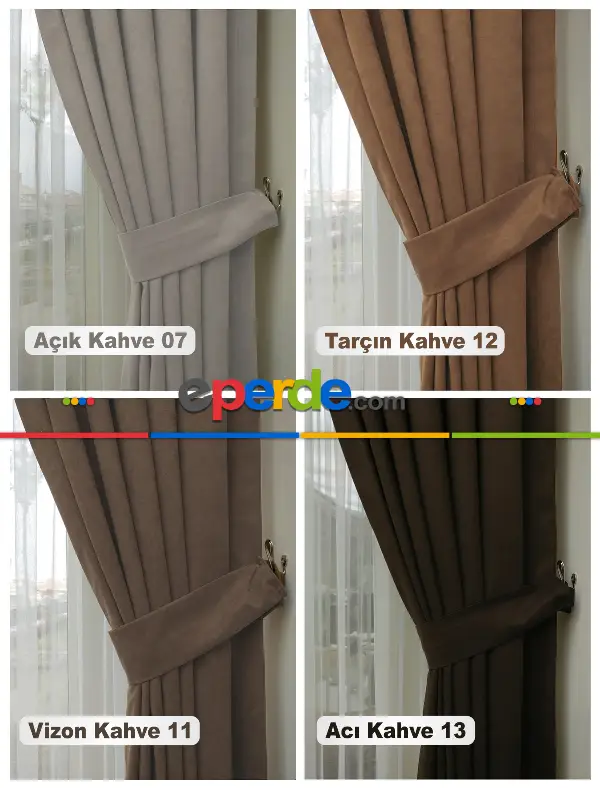 Düz Fon Perde 35 Renk Kadifemsi İpek Gibi Yumuşak Gramajı Yüksek Dökümlü- Çok Renkli