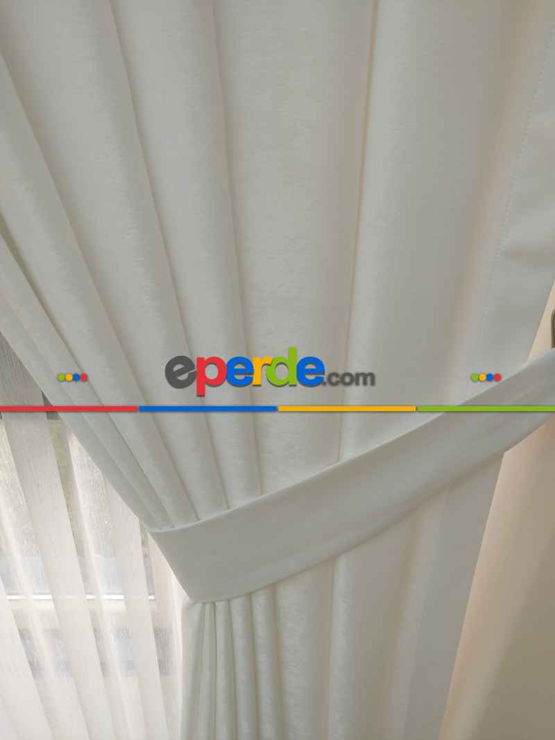 Soft Beyaz Fon Perde (180)- Beyaz