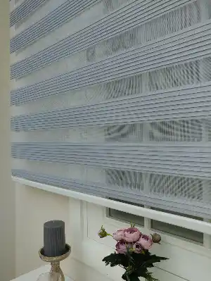 Salon Zebra - Zebra Perde - Dar Pileli Zebra Perde- Gri-Füme-Antrasit