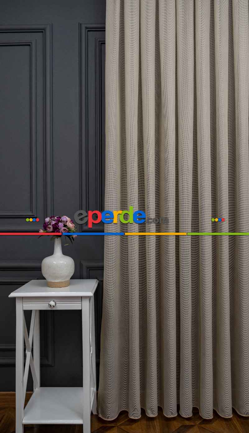 Genç Odası - Vizon Renkli Kedi Tırmalamalarına Dayanaklı Tül Perde