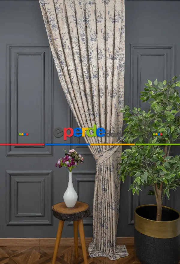 Patinedesenli Desenli Jakar Fon Perde En 150 Cm