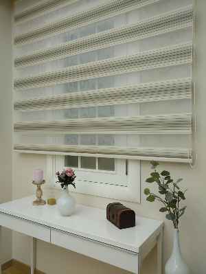 Salon Zebra Perde - Zebra Perde - Degrade Pileli Zebra ( Renk Geçişli Pileli )- Bej