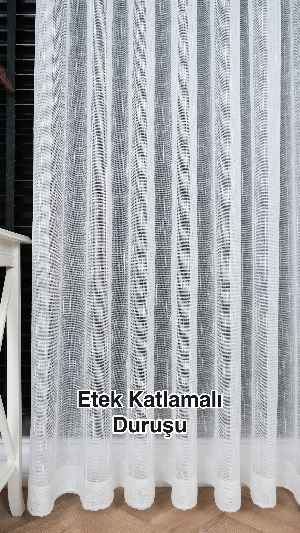 Natural Keten Tül Birinci Kalite İplikten Özel Üretilmiştir, Kurşunlu-katlamalı Etek, Standart Kanun Pile-es Pile-amerikan Pile-kuşgözü Seçeneğiyle