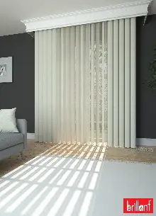 Brillant Akıllı Tül Perde Açık Yeşil Renkli Tül Dikey Zebra Perde Düz 1. Kalite