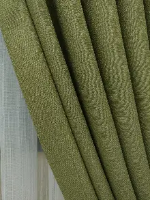 Yeşil Renk Düz Fon Perde- Yeşil