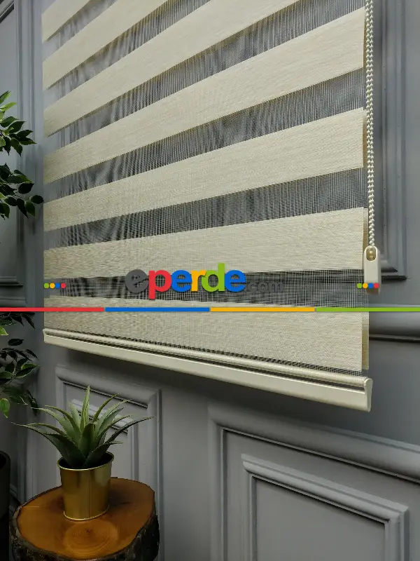 Salon Zebra Perde - 2021 Sezonu - Zebra Perde - Bambu Zebra Perde- Bej