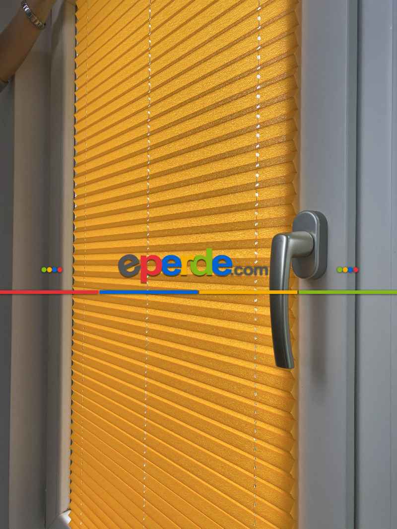 Plise Perde Turuncu Renk