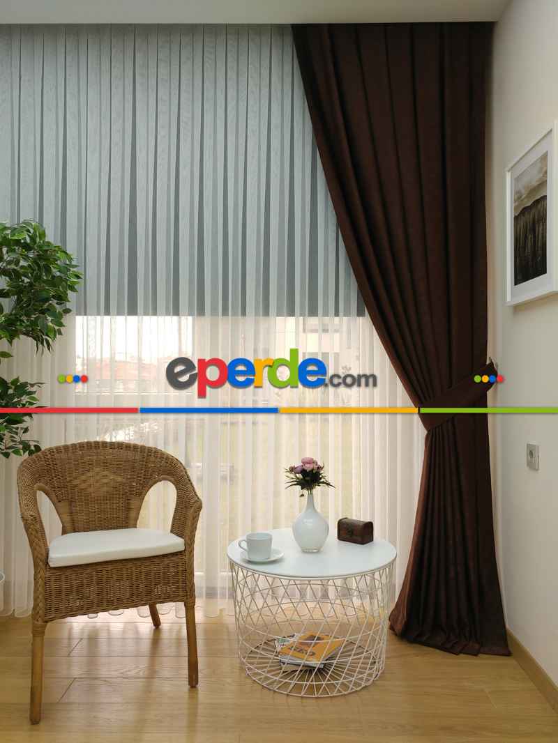 Soft Kahve Fon Perde (150)- Kahve