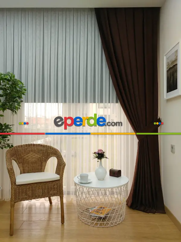 Soft Kahve Fon Perde (150)- Kahve