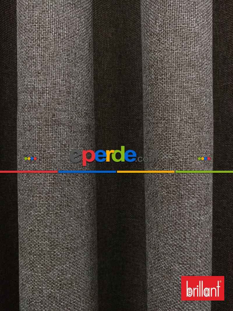 Brillant Keten Açık Vizon Renk Düz Fon Perde - Açık Vizon