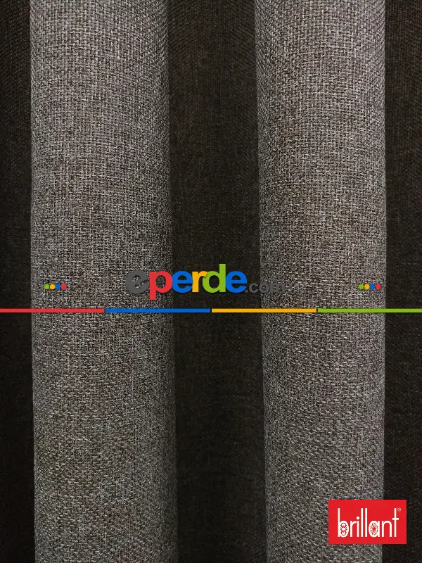 Salon Fon - Brillant Keten Açık Vizon Renk Düz Fon Perde - Açık Vizon