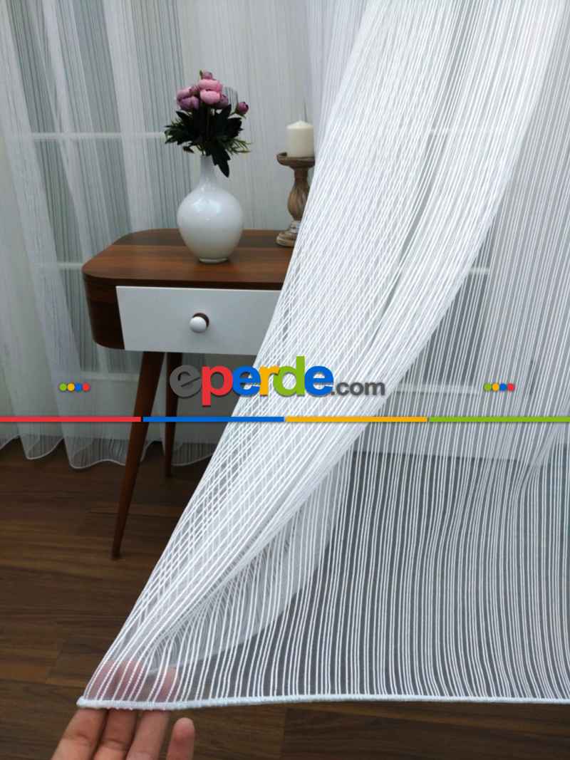 Zincir İp Tül Gramajlı Ütü İstemez - Kurşunlu Tül