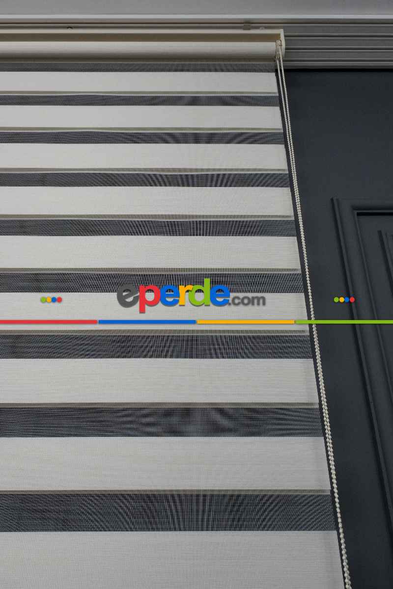 Krem Bambu Zebra Perde 110x200