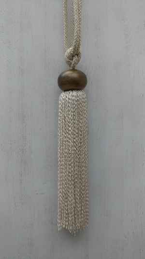 Kahve Ekru Braçol Perde Bağı- Ekru