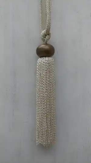 Kahve Ekru Braçol Perde Bağı- Ekru