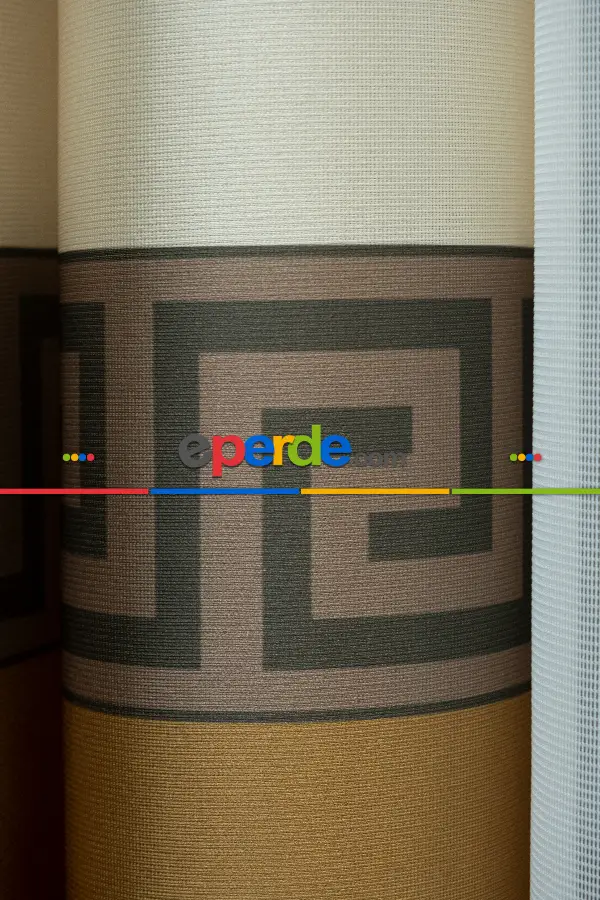 Lens Akıllı Dikey Tül Perde Versace-43- Çok Renkli 2