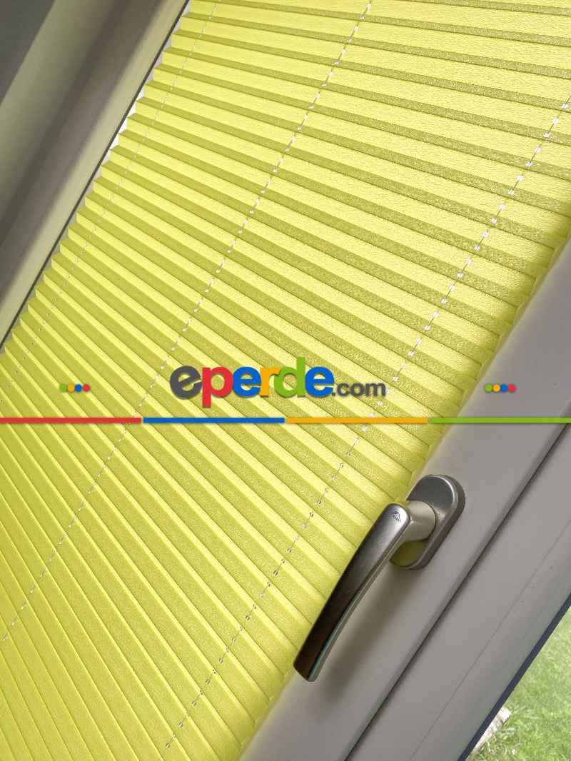 Plise Perde Yeşil Renk